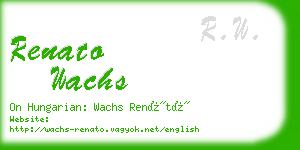 renato wachs business card